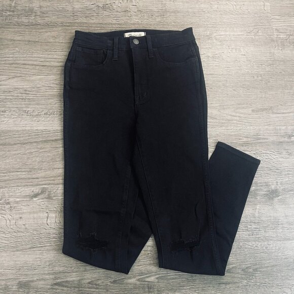 NWOT Madewell 10" High-Rise Roadtripper Supersoft Knee-Rip Davie Wash Jeans 26 - Picture 5 of 9